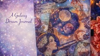 ASMR Journaling | Galaxy dream journal | Create with me