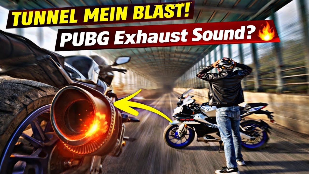 Yamaha R15 V4M Akrapovic Exhaust Sound in Tunnel | R15 V4M Real Sound Test | Loud Echo Review 🔥