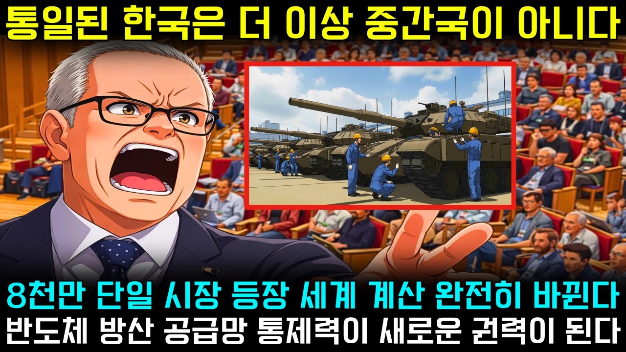 통일된 한국이 등장하면 세계 질서는 무너질까? 완충지대 소멸과 8천만 시장의 충격 시나리오