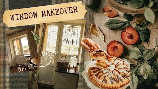 Cozy English Window Makeover Diy Herb Hanger & Plum Pie Recipe