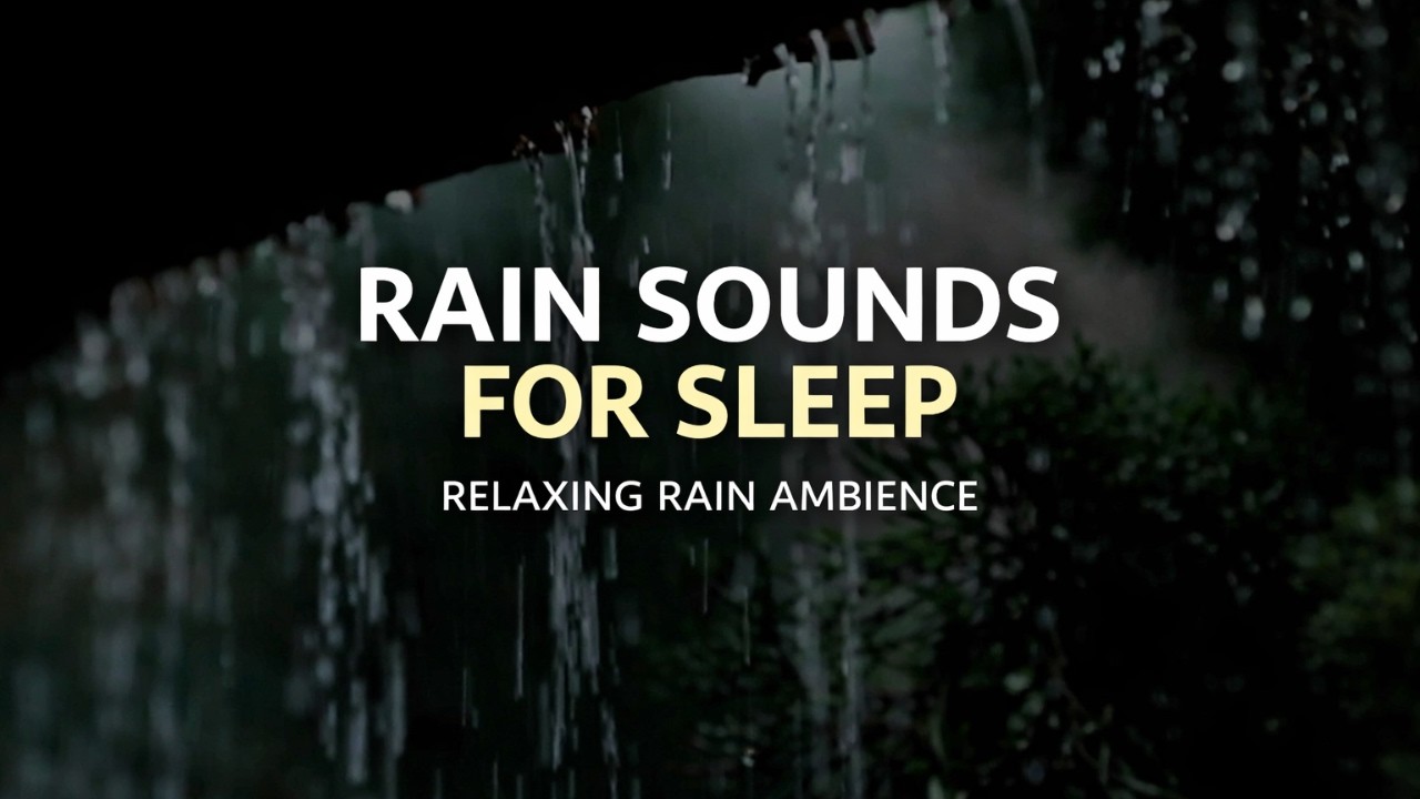 Heavy Rain Sounds for Deep Sleep 🌧️ Dark Night Rain Ambience (8 Hours ...