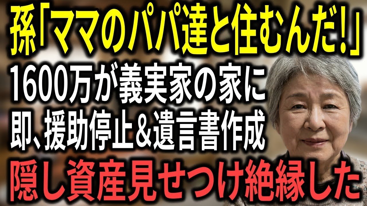 孫「ママのパパ達と住むんだ！」私「は？」新築資金1600万を騙し取った息子夫婦→即、全援助を打ち切った結果、嫁実家ごと地獄に落ちた