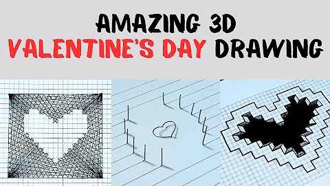 Amazing 3D Valentine's Day Drawing | Easy 3D Optical Illusion Art on Paper