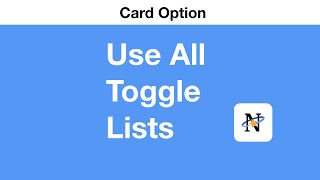 Use All Toggle Lists - Card Option in Notion to Anki