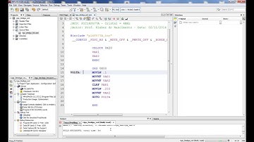 Simulação MPLAB-X: Visualizar o conteúdo das variáveis da área GPR do PIC.