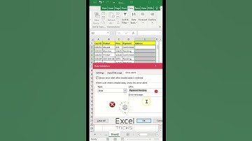 DATA VALIDATION Tips & Tricks in Microsoft Excel #exceltips #excel #shorts #viral