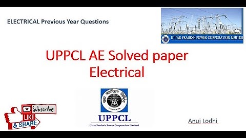 UPPCL AE 2018 solved Paper P1