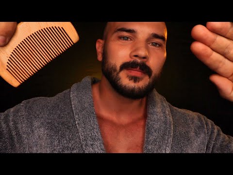 Keeping You Safe 'All Night' (Face Brushing) Hair Combing ASMR Male Personal Attention