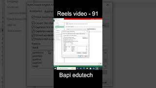 Convert the short form to full form using auto correct option in excel Reels video - 91. #excel