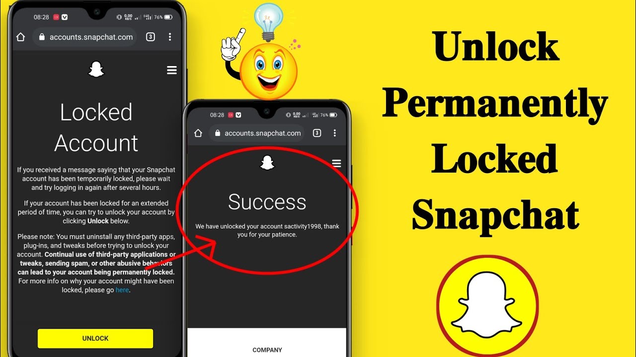 How To Unlock Permanently Locked Snapchat || Unlock snapchat account