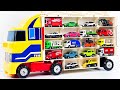 トミカ☆トミカのミニカーを開封＆大きいコンボイへ収納☆Tomica minicar opening and store in Okatazuke convoy