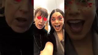 Vanessa Hudgens on Instagram Live on Set of Second Act