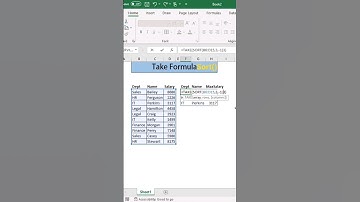 How to use TAKE and SORT formula in excel #shorts