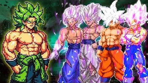 Broly DBS V2 OP VS Gogeta TP V3 OP(AF) & Vegito OP & Goku V6 LB OP & Vegeta DBS OP in JumpForceMugen