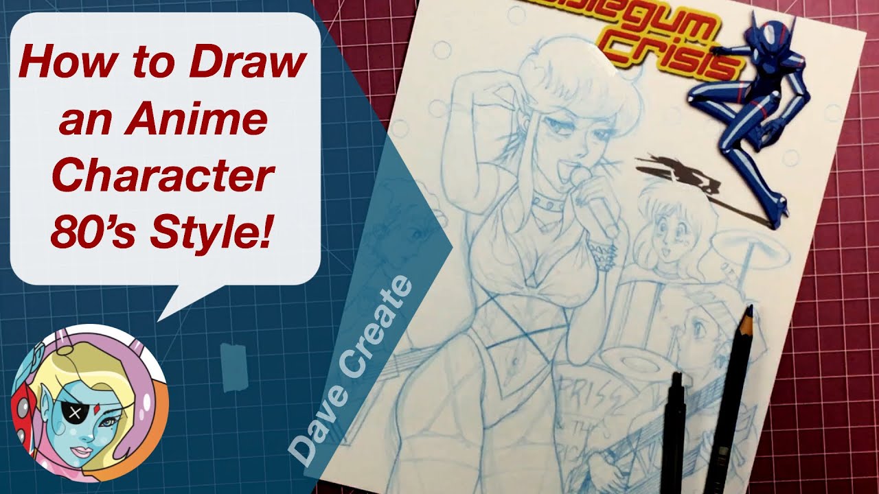 How to Draw an Anime Character 80’s Style! - YouTube