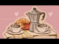 breakfast at the café on the corner, good morning to a new day filled with positive energy