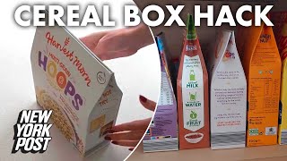 Start your morning right with this cereal box hack. becky holden
mcghee, a wedding planner in blackpool, england, went viral after
demonstrating how to fold ...