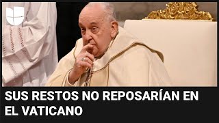 El papa Francisco confiesa que tiene listo su funeral: 