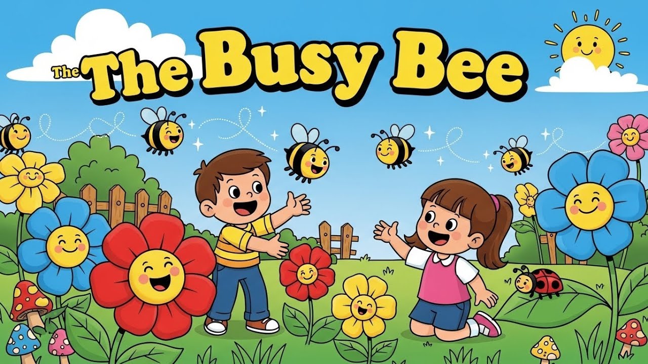 🐝 The Busy Bee 🎵 | Fun Learning Song for Kids | Happy Tale & Tune