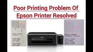 EPSON POOR PRINTING PROBLEM RESOLVED - PRINTOUT OF EPSON PRINTER NOT CLEAR / BLANK PRINT