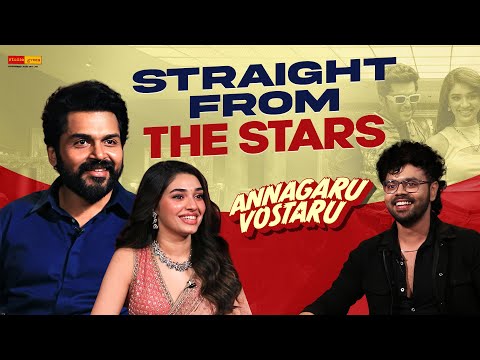 Straight From The Stars: Karthi & Krithi Exclusive Interview | Annagaru Vostaru | Studio Green