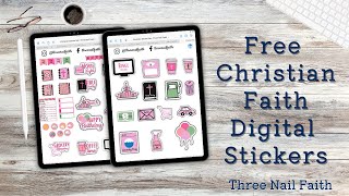 Free Christian Faith Digital Planner stickers | Goodnotes | Digital Download screenshot 1