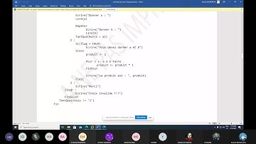 Correction Passage 2019 TDI ALGO + PYTHON programmation structurée