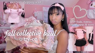 huge fall clothing haul + try on ♡ (cute & pink!) romwe, thrift finds, gyaru brands ୨୧ screenshot 4