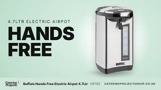 Buffalo Hands Free Electric Airpot 4.7Ltr | HF155 | 4.7 Litre Hands Free | Catering Projects Shop