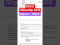 DRDO CHESS Internship 2026 | #viral #pw#job #shorts #engineering #drdo #drdointernship #internship