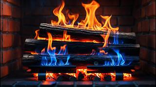🔴 Rest in Fireplace Serenity With Warm Crackling Glow and Calm Embers