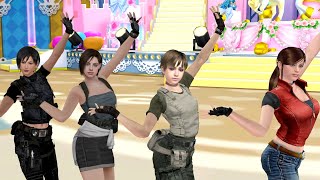 [MMD] ITZY Untouchable - Jill Valentine, Ada Wong, Claire Redfield, Rebecca kpop dance Resident Evil