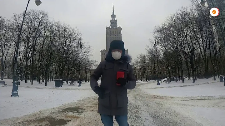 Boiling water freezes in air during Polish winter