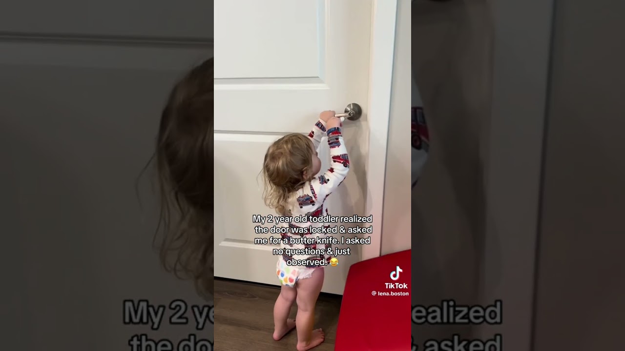 Genius Baby Unlocks Door with Butterknife