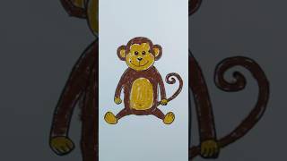 Menggambar monyet lucu | How to draw cute monkey #crayonkuy #drawing #monyetlucu #cutemonkey