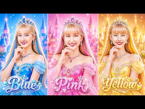 Poor Pink Vs Yellow Vs Blue Girl At Royal Ball! Who Will Be The Prince's Princess?