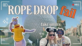 Epcot Disney World Rope Drop from International Gateway, was it WORTH IT? | Disney Park Vlogs