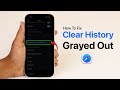 How to FIX Clear History Greyed Out in Safari on iPhone?