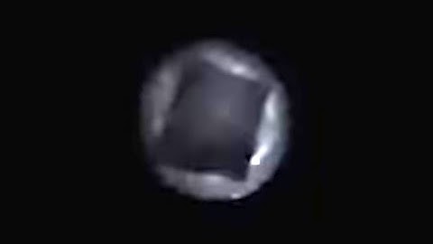 Cube Inside of Transparent Sphere UFO - stabilized (redo)