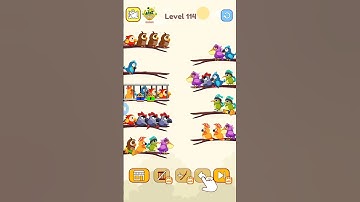 Bird sort color | Level 114... #youtubeshorts #ytshorts #shorts