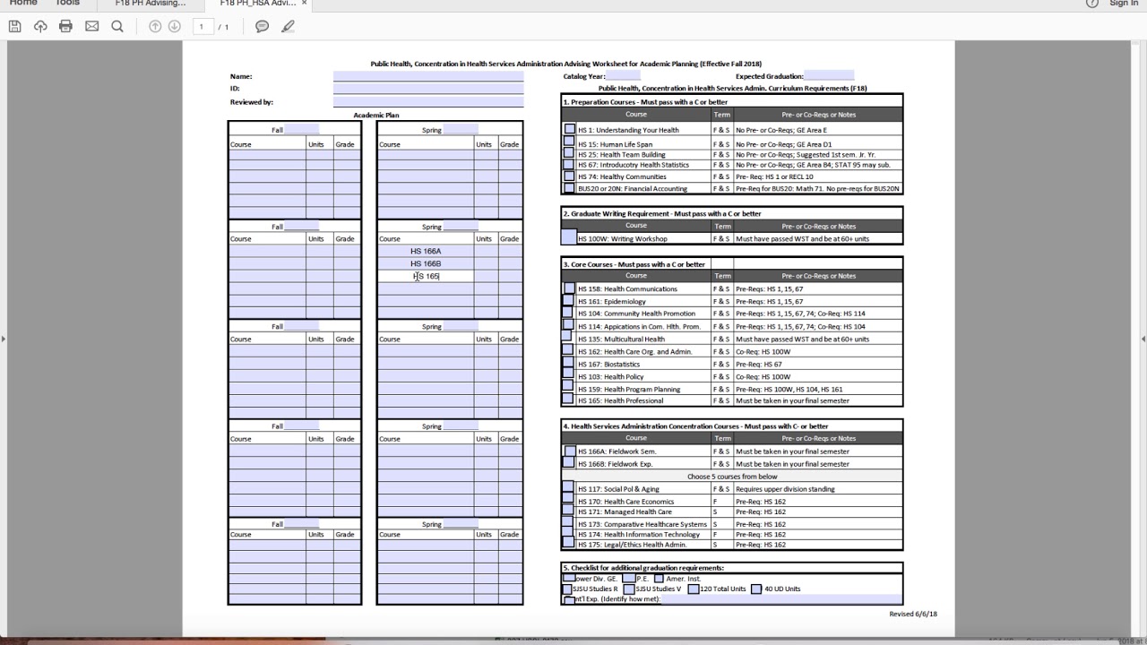 Advising Worksheet Tutorial - YouTube