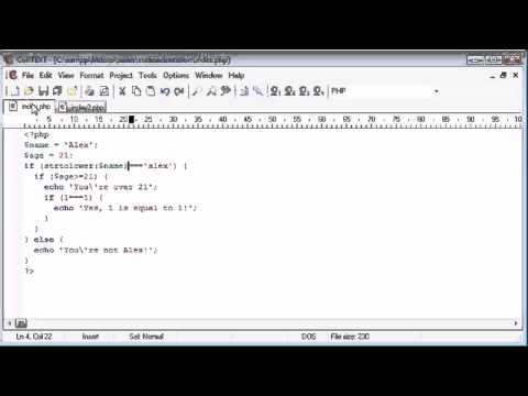 Beginner PHP Tutorial   8   Indentation