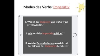 Der Modus "Imperativ"