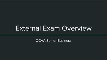 The External Exam Overview