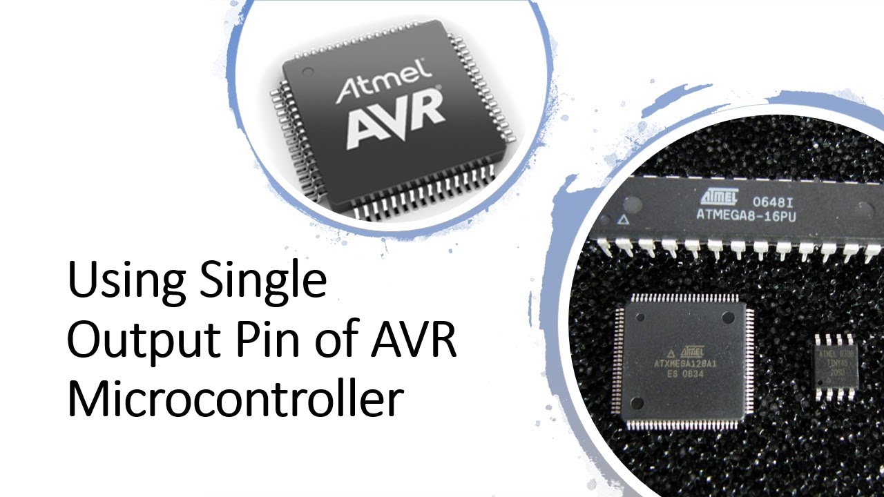 How to use single output pin of avr microcontroller Atmega32 - YouTube