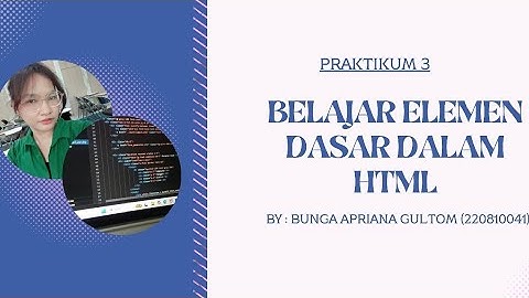 Membuat beberapa Tag/Elemen/Perintah HTML