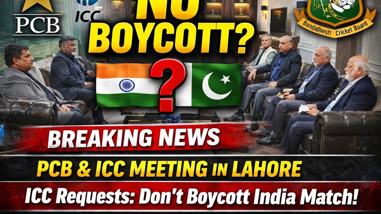 🚨 Breaking News: PCB & ICC Meeting in Lahore | ICC Requests Not to Boycott India Match
