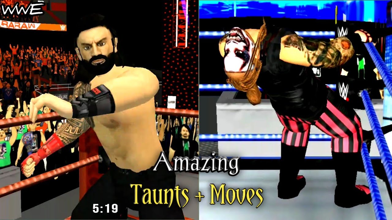 wwe top 5 Amazing taunts + moves || wr3d