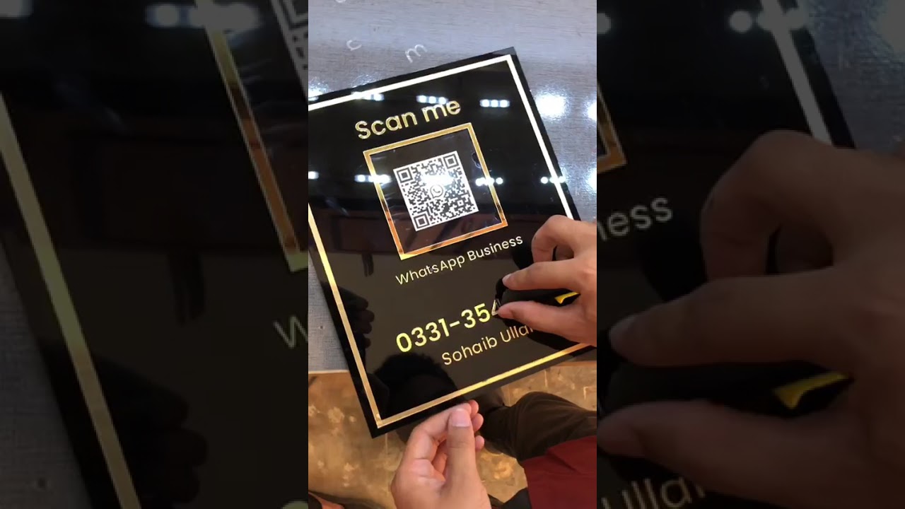 Acrylic Vinyl QR code scanner. Create your own Scanner. Scan to pay! 