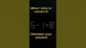 5-1=8 matchstick puzzle #puzzle #matchstickquiz #matchstickgame #iqtest #quiz #matchstickpuzzle